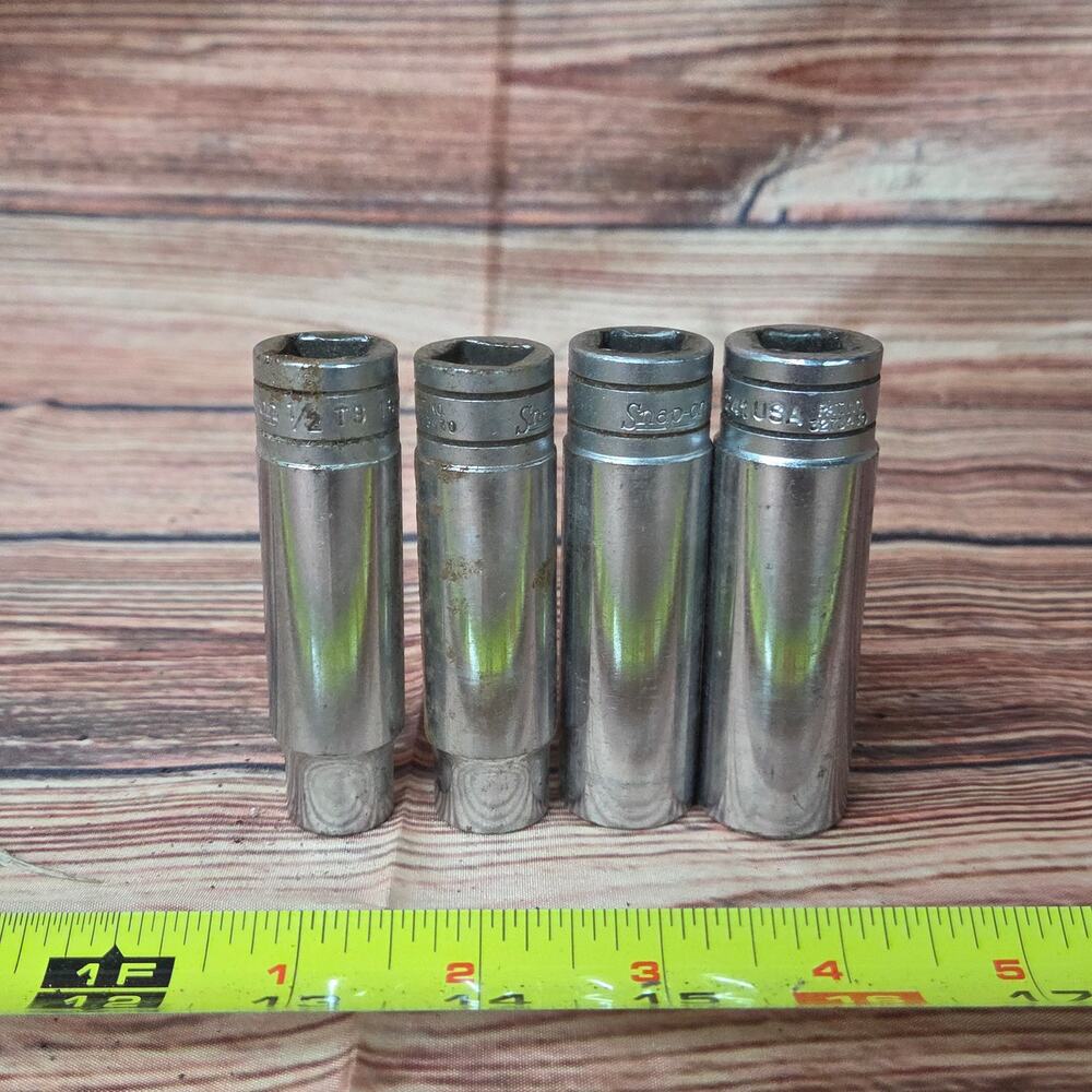 Snap-on 1/2 drive deep sockets 1/2,9/16,11/16,3/4 USA